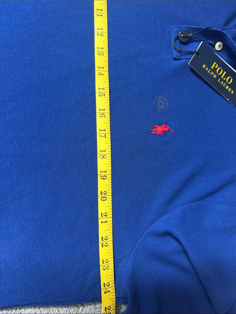 Polo by Ralph Lauren Royal Blue Polo with Red Logo and White-Trim  size L